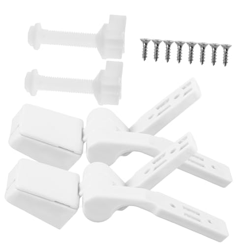 DECORNIJIA Toilettensitz Scharnier Ersatzset aus Robustem Abs Kunststoff Leise Funktionierend Einfache Montage Inklusive Schrauben und Muttern Kompatibel für Wc Sitz Befestigungen von DECORNIJIA