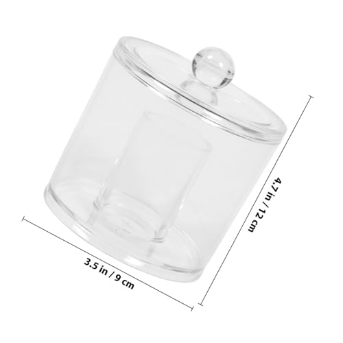 DECORNIJIA Transparente Runde Baumwollstäbchen Box aus Acryl mit Staub Wasserschutz Makeup Cotton Swab Organizer für Bad und Schminktisch Eleganter Aufbewahrungsbehälter DECORNIJIA Transparente Runde Baumwollstäbchen Box aus Acryl mit Staub Wasserschutz Makeup Cotton Swab Organizer für Bad und Schminktisch Eleganter Aufbewahrungsbehälter von DECORNIJIA