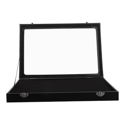 DECORNIJIA Transparente Schmuck Aufbewahrungsbox mit Staubschutz Großer Abzeichen Vitrine Organizer für Anstecknadeln und Medaillen Vielseitig Positionierbarer Lapel Pin Sammlerhalter von DECORNIJIA