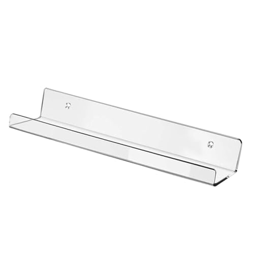 DECORNIJIA Transparentes Kunststoff Wandregal Schwebend Robustes Wandboard mit Hoher Temperaturbeständigkeit Schmaler Wandhalter für Wohnzimmer Küche Bad und Schlafzimmer Langlebiges Display von DECORNIJIA