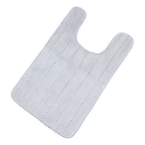 DECORNIJIA U Förmige Wc Matte aus Saugfähigem Memory Schaum Rutschfester Badezimmer Teppich mit Elastischem Korallenvlies Waschbarer Bodenmatte für Toilettenbereiche in Silber DECORNIJIA U Förmige Wc Matte aus Saugfähigem Memory Schaum Rutschfester Badezimmer Teppich mit Elastischem Korallenvlies Waschbarer Bodenmatte für Toilettenbereiche in Silber von DECORNIJIA