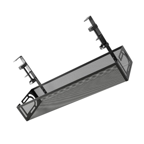 DECORNIJIA Under Desk Kabelkorb Schreibtisch Kabelmanagement Ablage Stabile Kabelwanne Schwarzes Kabel organizer Regal ohne Bohren für Kabel Steckdosenleistenversteck DECORNIJIA Under Desk Kabelkorb Schreibtisch Kabelmanagement Ablage Stabile Kabelwanne Schwarzes Kabel organizer Regal ohne Bohren für Kabel Steckdosenleistenversteck von DECORNIJIA
