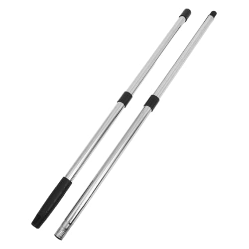 DECORNIJIA Verstellbarer Edelstahl Teleskopstiel für Haushaltsreinigung Kompatibel mit Amerikanischem Gewinde Passend für Mopps und Besen Langlebig und Platzsparend Schwarz von DECORNIJIA