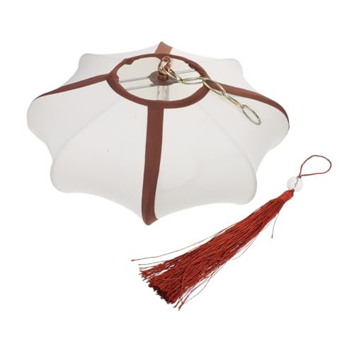 DECORNIJIA Vintage Chinesische Stoff-lampenschirm Ufo-hängeleuchte Dekorative Deckenlaterne für Restaurant Bereich Stabile Einfache Montage Warme Beleuchtung für Flur und Küche von DECORNIJIA