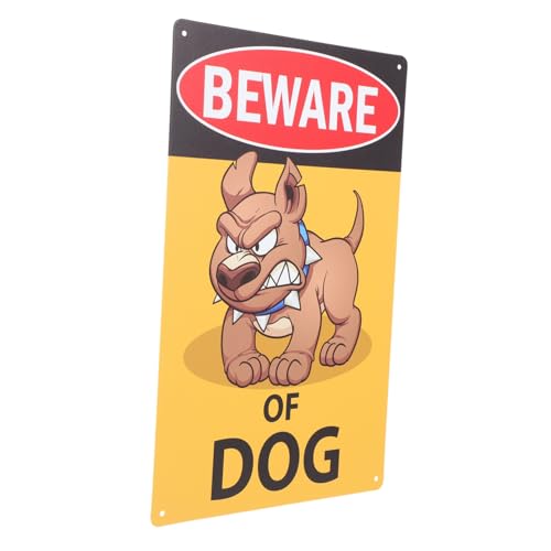 DECORNIJIA Vintage Garten Warnschild Beware Of Dog aus Robustem Eisen Wetterfest Bruchsicher Klare Warnung für Garten Dekoratives Hundeschild für und Sichtbarkeit von DECORNIJIA