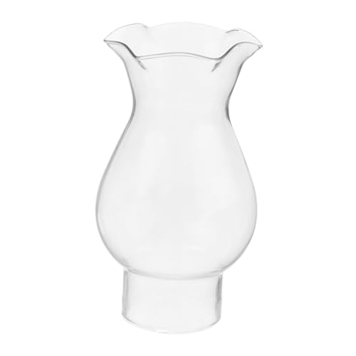 DECORNIJIA Vintage Öllampen Lampenschirm aus Glas Durchmesser Ersatzglas für Petroleumlampe Retro Lampenschirm mit Dekorativen Kanten für Antike Öllampen und Heimdeko von DECORNIJIA
