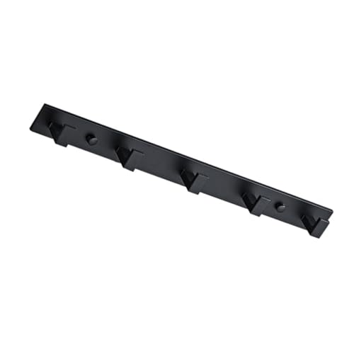 DECORNIJIA Wandgarderobenhaken aus robustem Aluminium Fach Wandmontage platzsparend für Badezimmer Schlafzimmer Flur Modernes schwarzes Design Vielseitig als Handtuch und Mantelhaken von DECORNIJIA