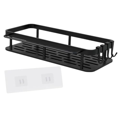 DECORNIJIA Wandmontiertes Rostfreies Badezimmerregal ohne Bohren Multifunktionaler Organizer mit Großer Kapazität Platzsparend für Dusche Küche und Bad Schwarzer Edelstahl DECORNIJIA Wandmontiertes Rostfreies Badezimmerregal ohne Bohren Multifunktionaler Organizer mit Großer Kapazität Platzsparend für Dusche Küche und Bad Schwarzer Edelstahl von DECORNIJIA
