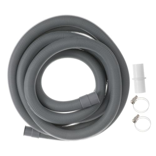 DECORNIJIA Waschmaschinen Ablaufschlauch Verlängerung mit Schlauchschellen und Flexibler Verbindung Robuste Kunststoffausführung Einfach zu Montieren Hohe Durchflussrate Kompatibel für von DECORNIJIA