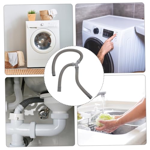DECORNIJIA Wege Abflussrohr Küchenablaufschlauch Flexibel Langlebig Kunststoff Wasseranschluss Verteiler für Spüle Waschbecken Badezimmer Drainage von DECORNIJIA