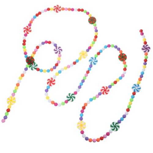 DECORNIJIA Weihnachtliche Candy Beaded Girlande Bunte Zuckerperlen Deko für Weihnachtsbaum Party Zuhause Fenster Treppen Festliche Hängedekoration von DECORNIJIA