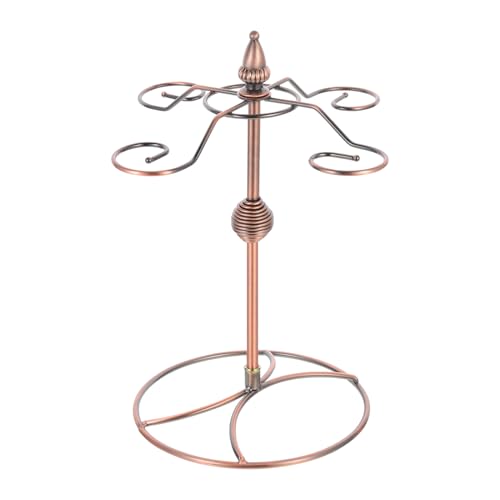 DECORNIJIA Weinregal aus Metall Stabiles Rostfreies Weinglashalter Gläser Moderner Tischständer mit Rundem Sockel Dekorativ und Praktisch für Zuhause Hält Rotweingläser Trocken und von DECORNIJIA