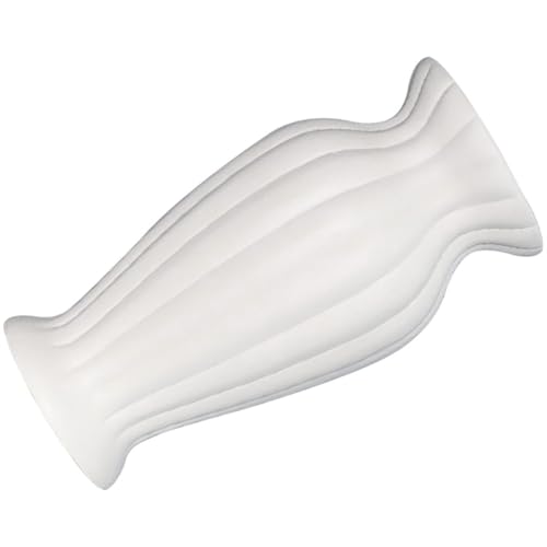 DECORNIJIA Weiße Nordische Keramikvase Großer Mund Stilvolle Dekorative Blumenvase für Getrocknete Blumen Modernes Design Neutraler Stil für Wohnzimmer Büro Hochzeit Tischdekoration von DECORNIJIA
