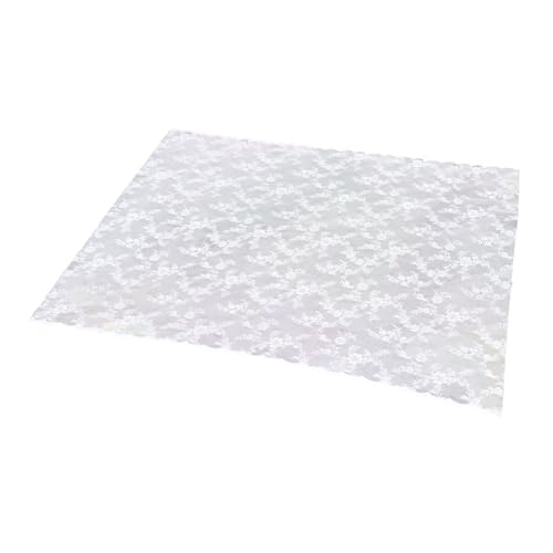 DECORNIJIA Weiße Outdoor picknickdecke aus Hautfreundlichem Material mit Spitzenmuster Tragbare Waschbare Tischdecke für Frühling Garten Rasen Vielseitig als Tisch Bodentuch Geeignet von DECORNIJIA