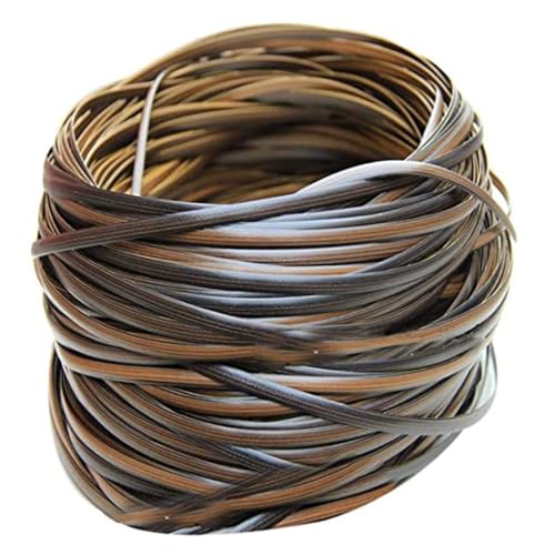 DECORNIJIA Wetterfestes Kunststoff Rattan Reparaturset Imitat für Möbel und Gartenstühle Langlebiges Wicker Chair Accessory Praktische DIY Materialien in Klassischem Kaffee Farbverlauf von DECORNIJIA
