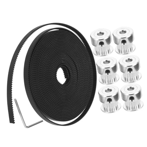 DECORNIJIA Zahnriemen mit Zähnen Bohrung Drucker Zubehör Kit mit Riemenscheibe und Werkzeug für Präzise Lineare Bewegung und Langlebige Übertragung von DECORNIJIA