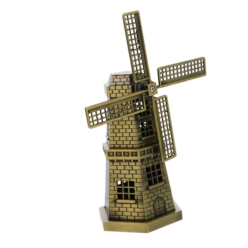 DECORNIJIA Zinklegierung Windmühlenmodell Tischdekoration Metallkunst Ornament für Bücherregal Wohnzimmer Büro Geschenkidee DECORNIJIA Zinklegierung Windmühlenmodell Tischdekoration Metallkunst Ornament für Bücherregal Wohnzimmer Büro Geschenkidee von DECORNIJIA