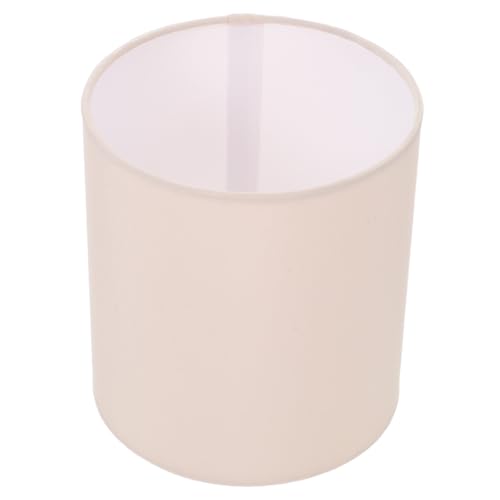DECORNIJIA Zylinderförmiger Stoff Lampenschirm Dekorative Wohnzimmer Lampenschirmabdeckung Kompatibel mit Steh- Tisch Pendelleuchten Sanft Leuchtender Eleganter Lampenschirm in Beige von DECORNIJIA