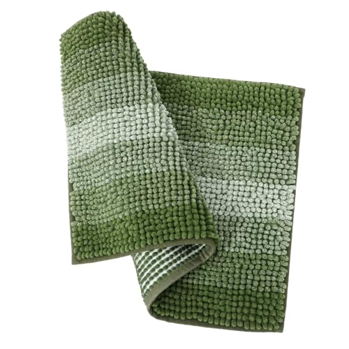 DECORNIJIA rutschfeste Chenille Badematte Saugfähiger Waschbarer Badezimmerteppich in Grün Rutschfester Badvorleger mit Anti rutsch Boden für Dusche und Badewanne DECORNIJIA rutschfeste Chenille Badematte Saugfähiger Waschbarer Badezimmerteppich in Grün Rutschfester Badvorleger mit Anti rutsch Boden für Dusche und Badewanne von DECORNIJIA