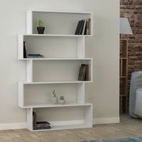 Kat Modernes Bücherregal Vitrine Weiß Groß 158cm - White - Decortie von DECORTIE