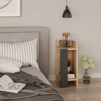 Elos Modern Nachttisch Rechtes Modul Eiche Anthrazit Grau 25cm Schmal - Anthracite Grey - Decortie von DECORTIE