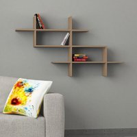 Halic Wandregal Modern Bücherregal Mokka Grau b 150cm Breit - Mocha Grey - Decortie von DECORTIE