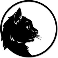 Metall dekoration - NO:24 cat profile - NO:24 cat profile - Schwarz - Decortie Metall dekoration - NO:24 cat profile - NO:24 cat profile - Schwarz - Decortie von DECORTIE