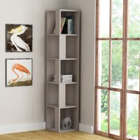 Piano Modernes Eckregal Bücherregal Mokka Grau Hoch 158.9cm - Mocha Grey - Decortie von DECORTIE