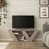 Decortie - Pipralla Moderner TV-Ständer Multimedia-Center TV-Möbel Mokka Grau Mit Einlegeböden 110cm - Mocha Grey - Mokka Grau von DECORTIE