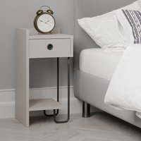 Decortie - Sirius Modern Nachttisch Linkes Modul Mokka Grau 32cm Breite Schlafzimmermöbel - Mocha Grey von DECORTIE