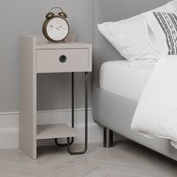 Sirius Modern Nachttisch Linkes Modul Mokka Grau 32cm Breite Schlafzimmermöbel - Mocha Grey - Decortie von DECORTIE