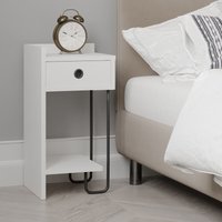 Sirius Modern Nachttisch Linkes Modul Weiß 32cm Breite Schlafzimmermöbel - White - Decortie von DECORTIE