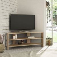 Decortie - Thales Modernes Eck-Fernsehgerät Multimedia-Center TV-Ecke Eiche 110cm - Oak - Oak von DECORTIE