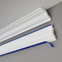 Decosa Zierprofil SK S50 (Ricarda), selbstklebend, weiß, 40 x 45 mm, Länge: 1,5 m - 10 Stück von DECOSA