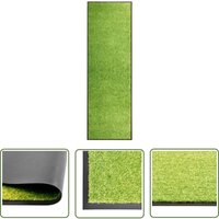 Décoshop26 - The Living Store Fußmatte Waschbar Grün 60x180 cm - Innenfußmatte - Outdoor-Matte - Türmatte - Gummi Fußmatte - Wasserdichte Fußmatte von DÉCOSHOP26