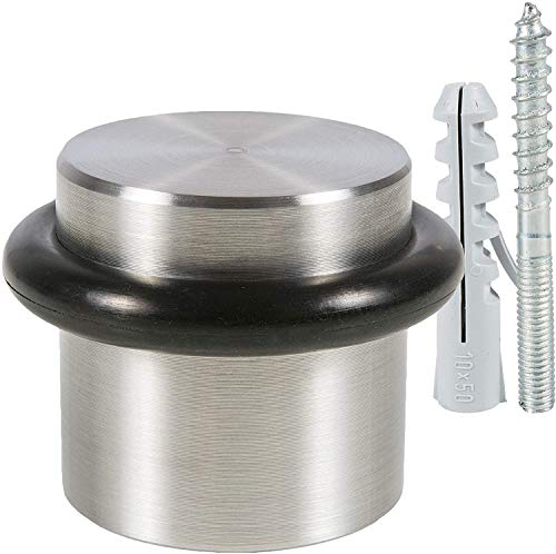 DECOSTEEL - Türstopper - Edelstahl Türpuffer Tür Korridor Flur Zimmer Durchgang Door Stopper - Schutz von Türen und Wänden vor Beschädigungen - Gummistossfänger für Türen - 30x30 mm von DECOSTEEL