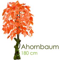 Decovego - Ahorn Ahornbaum Kunstpflanze Kunstbaum Künstliche Pflanze Rote Blätter 180cm von DECOVEGO