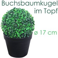 Decovego - Buchsbaum Kugel Künstliche Pflanze Buxus Deko im Blumentopf von DECOVEGO