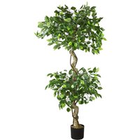Decovego - Kunstpflanze Künstliche Pflanze Benjamin Ficus künstlicher Baum Künstlich im Topf Plastik Pflanzen Zimmerpflanze wie Echt Deko von DECOVEGO