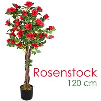 Decovego - Rose Rosenstock Rosenbusch Kunstpflanze Künstliche Pflanze mit Blüten Auswahl von DECOVEGO