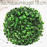 Decovego - Deko Buchsbaum 18 cm Künstlich Buchsbaumkugel Kugel Künstliche Pflanzen Pflanze Buchskugel Kunstpflanze Buchskugel von DECOVEGO