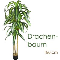 Decovego - Drachenbaum Künstlich Kunstbaum Kunstpflanze Kunstbaum Künstliche Pflanze Künstlicher Baum Deko Innendekoration 180 cm von DECOVEGO