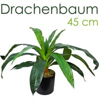 Decovego - Drachenbaum Künstlich Kunstbaum Kunstpflanze Kunstbaum Künstliche Pflanze Künstlicher Baum Deko Innendekoration 45 cm von DECOVEGO