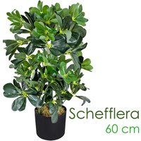 Decovego - Schefflera Aralie Strahlenaralie Arboricola Kunstpflanze Kunstbaum Künstliche Pflanze 60 cm Innendekoration Kunst Pflanze wie echt im Topf von DECOVEGO