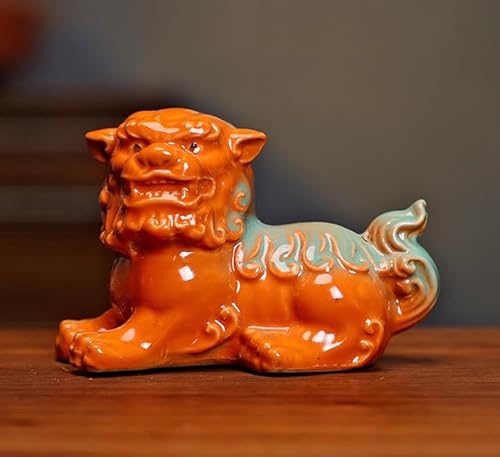 DECRZPB Keramikornament Löwe handgefertigte Porzellanskulptur Kunst Heimdekoration Büro Hochzeitsgeschenk von DECRZPB