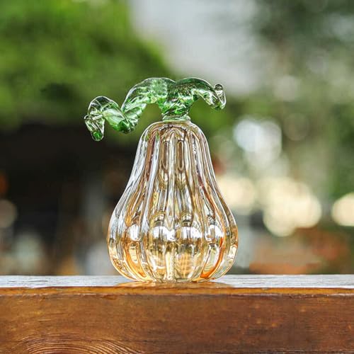 DECRZPB Kristall Figurine Gelb Kürbis Ornament Glas Geburtstag Hochzeit Geschenk Wohnzimmer Esstisch Dekor von DECRZPB