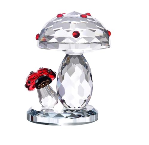 DECRZPB Kristall Figurine Transparent Pilz Ornament Glas Geburtstag Hochzeit Geschenk Wohnzimmer Esstisch Dekor von DECRZPB
