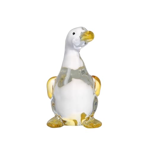 DECRZPB Kristall Ornament Gelbe Ente Künstliche Glas Tier Figurine Handgemachte Geburtstag Hochzeit Geschenk Dekor von DECRZPB