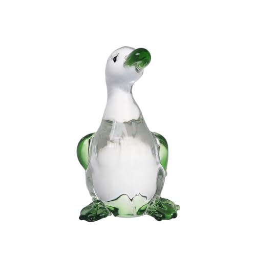 DECRZPB Kristallornament grüne Ente Glasfigur handgefertigt Tierskulptur Kunstgeschenk für Geburtstag Zuhause Tischdekoration von DECRZPB