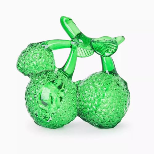 DECRZPB Kristallornament grüne Litschi-Glasfigur handgefertigte Skulptur Kunstgeschenk zum Geburtstag Heimdekoration von DECRZPB
